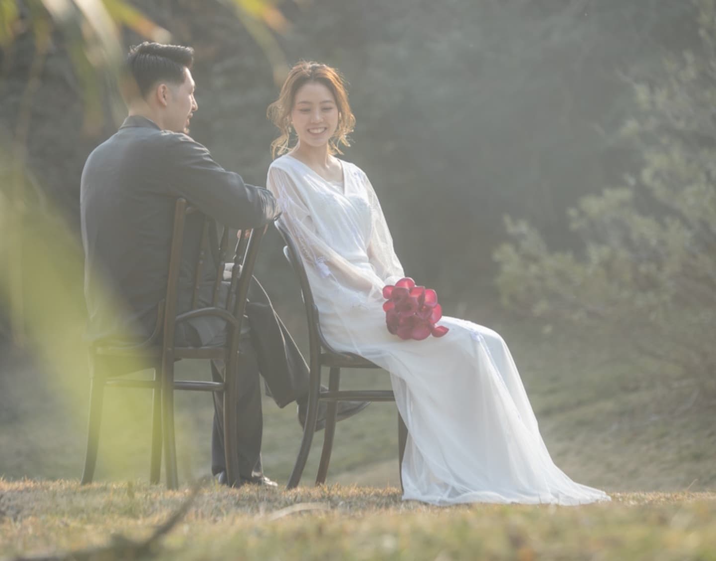 金沢のみどりの森でドレスロケーション前撮り