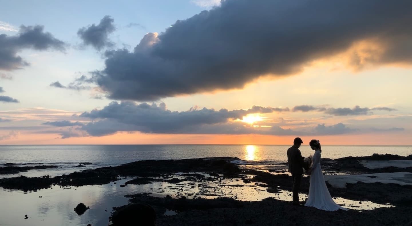 ベージュ金沢の海辺でロケーション前撮り