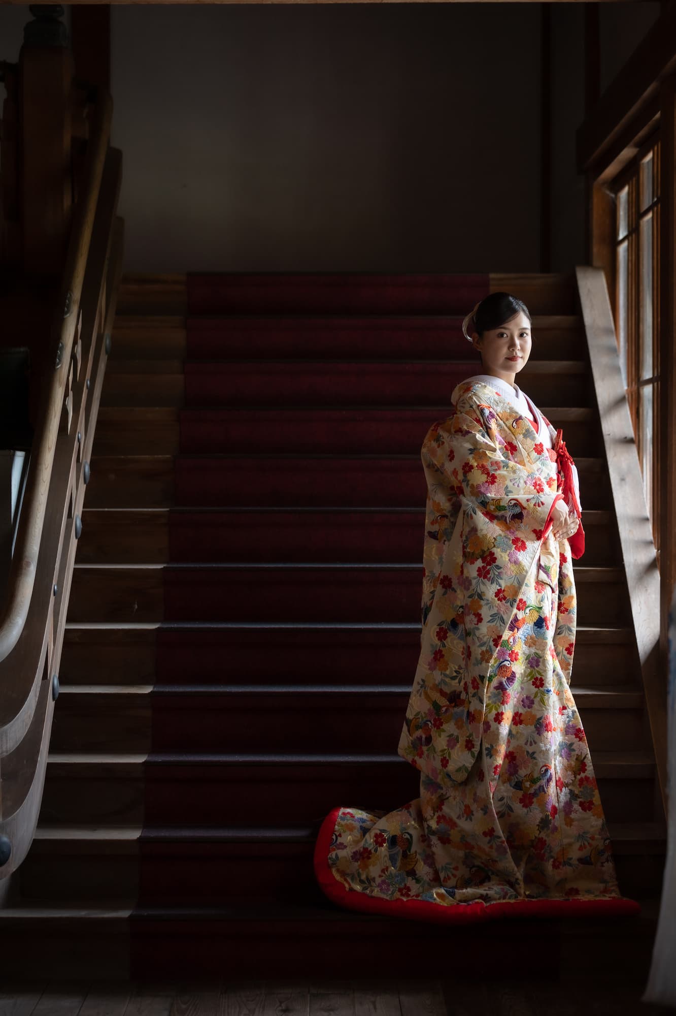 ベージュ金沢の和装ロケーションウェディングフォト