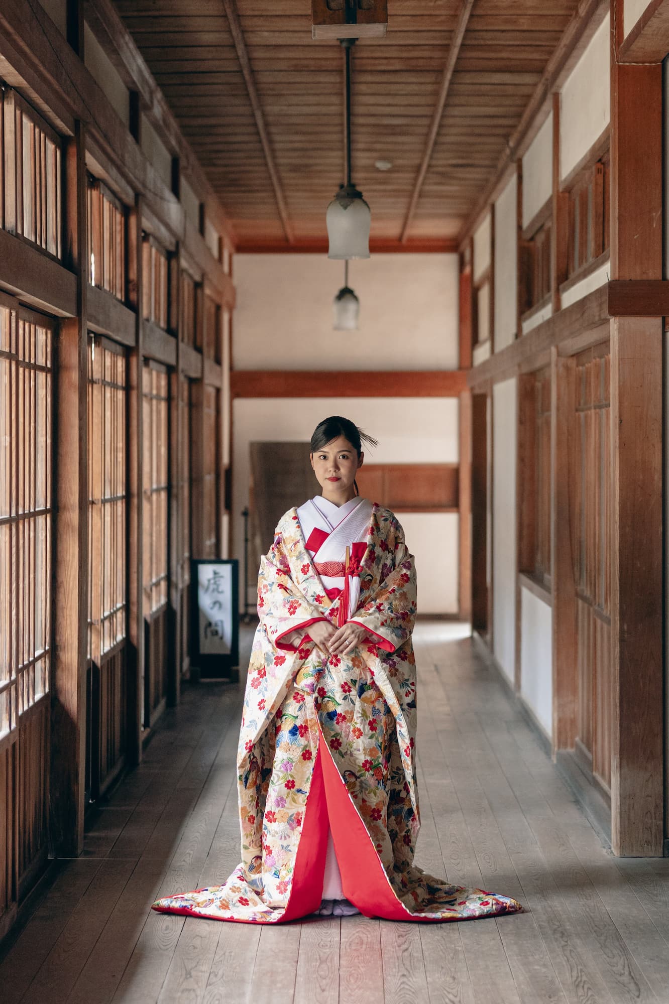 ベージュ金沢の和装ロケーションウェディングフォト