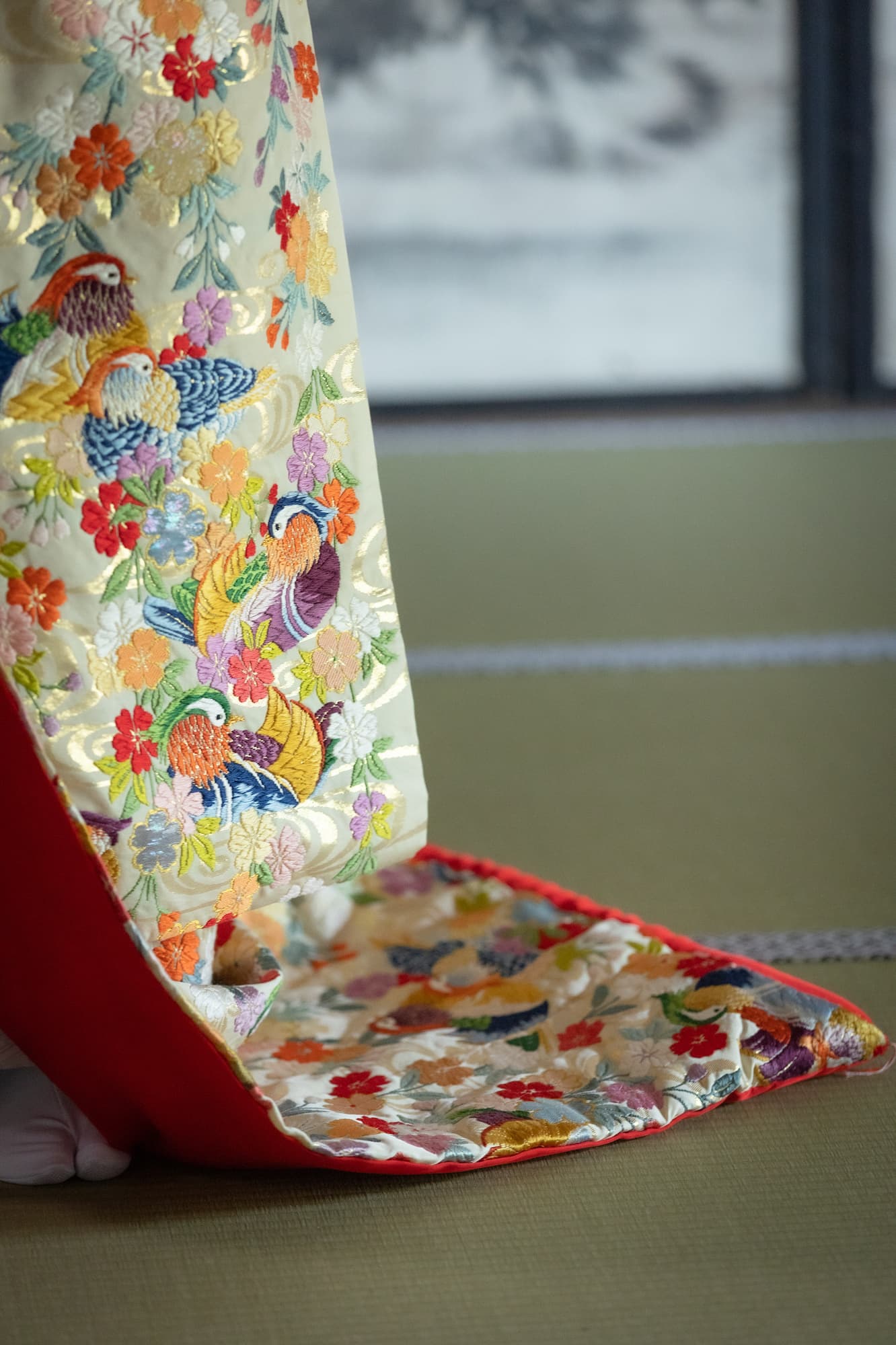 ベージュ金沢の和装ロケーションウェディングフォト