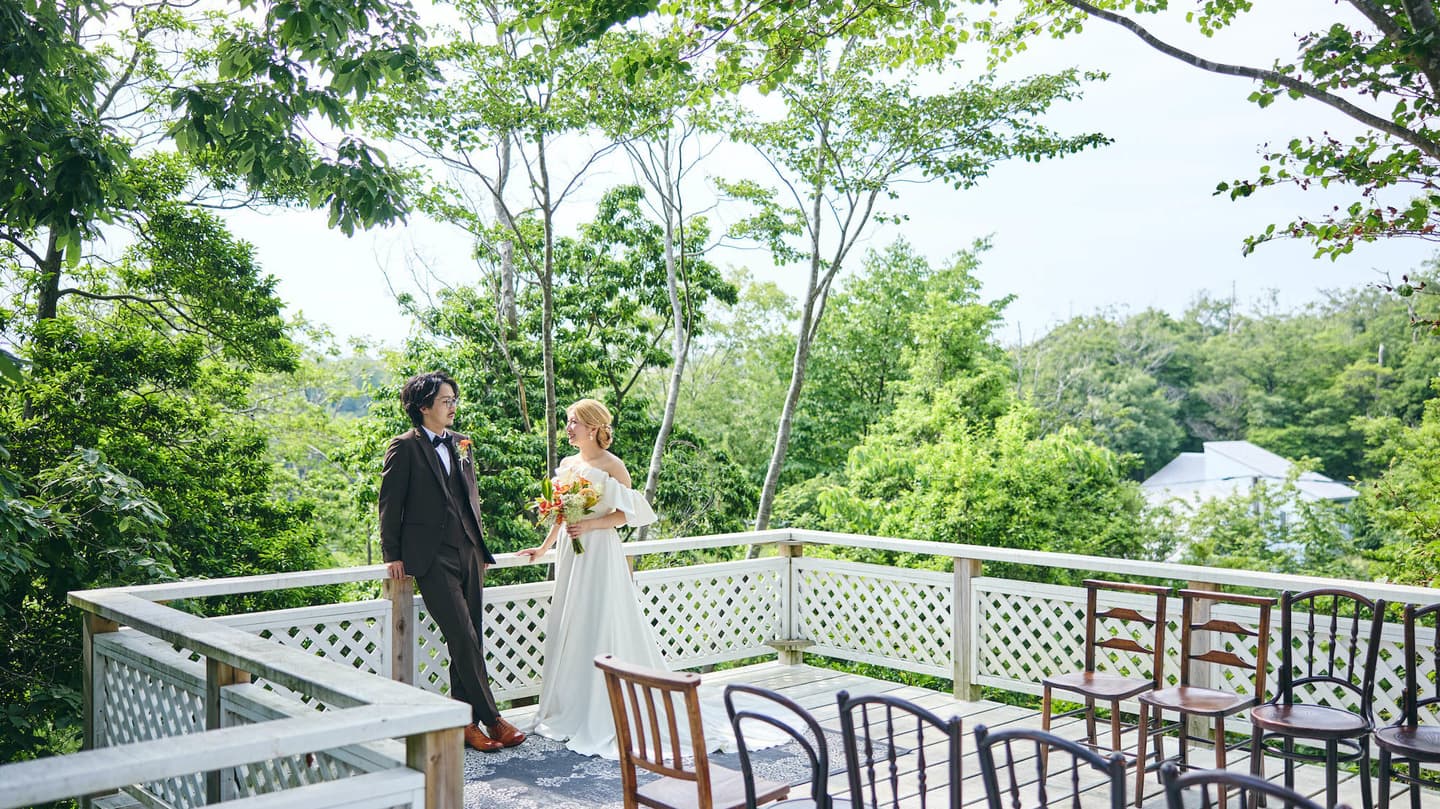 金沢から１時間の別荘地で家族だけの結婚式